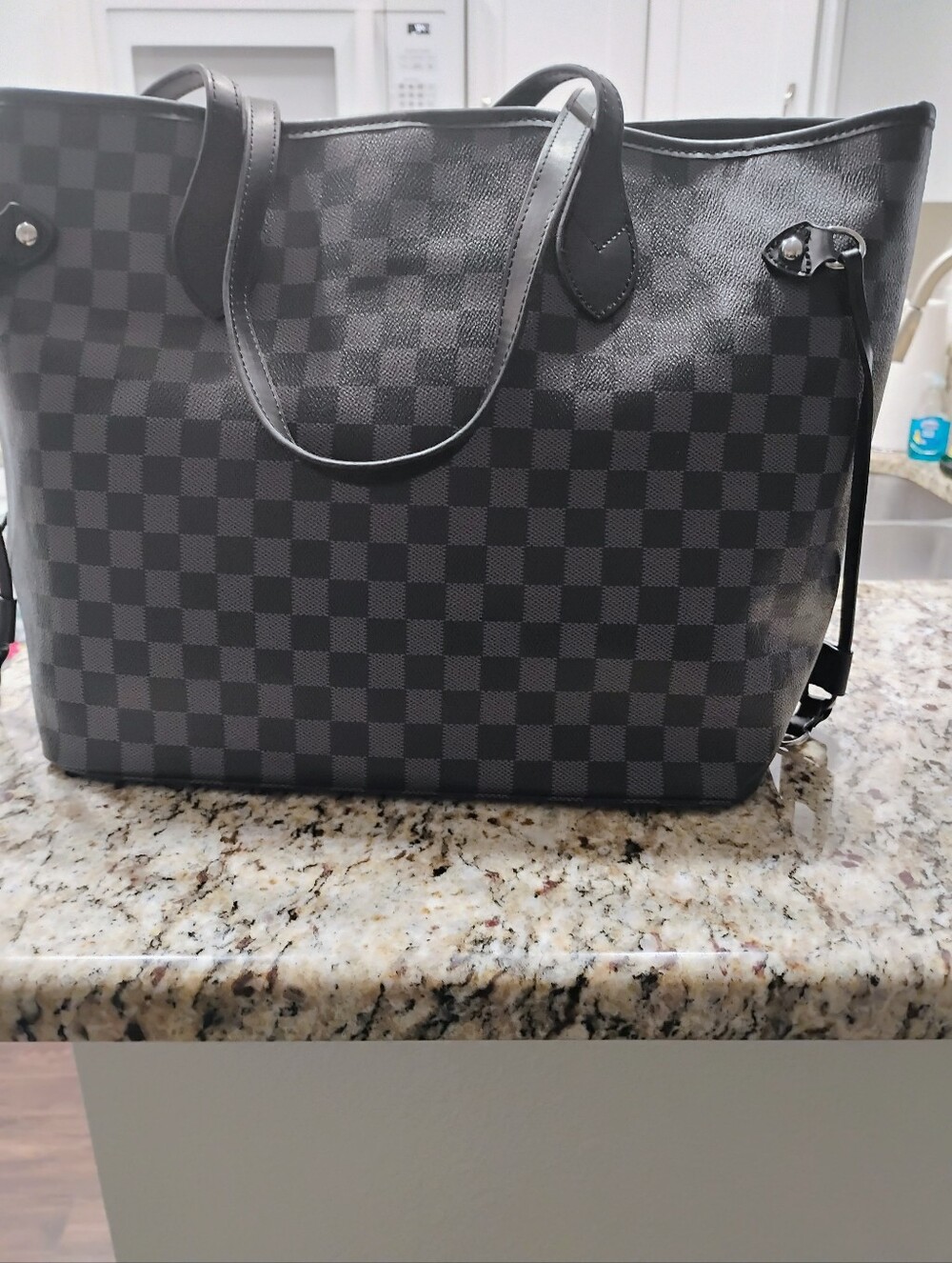 Daisy Rose Black And Gray Tote